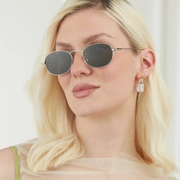 NWT SAINT LAURENT GOLD WOMEN SUNGLASSES - Picture 2 of 4